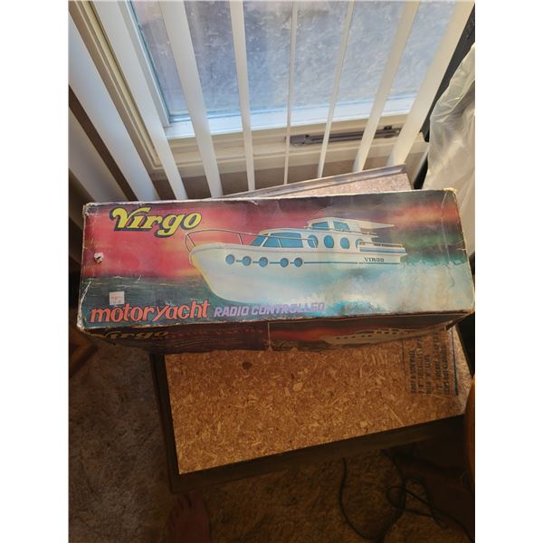 Virgo Radio Control Motor Yacht In Original Box - Looks Complete