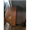 Image 2 : Lot Of 2 Vintage Demi Lune Tables + Mid Century Wooden Magazine Table