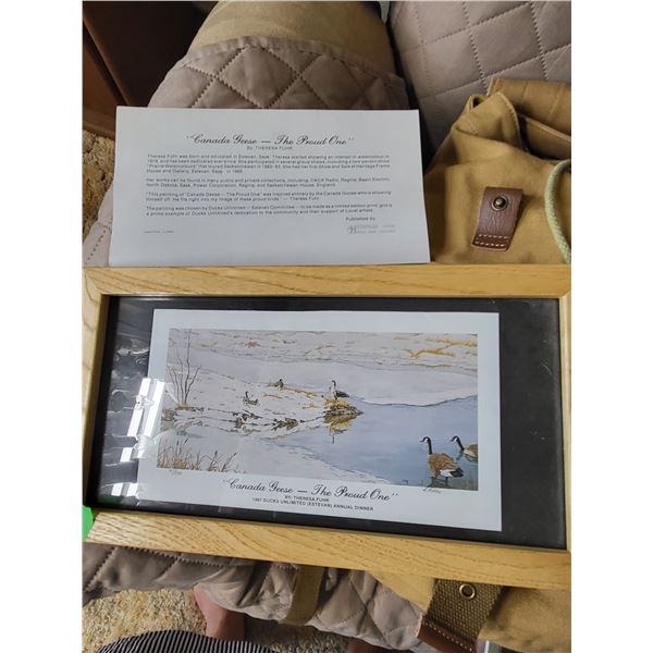 "Canadian Geese - The Proud One" Numbered Print 67/500 by Theresa Furh - 1987 Ducks Unlimited