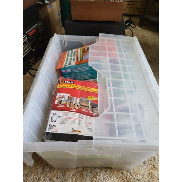 Clear Folding Lid Tote with Window Insulation Kits + Weather Stripping +
