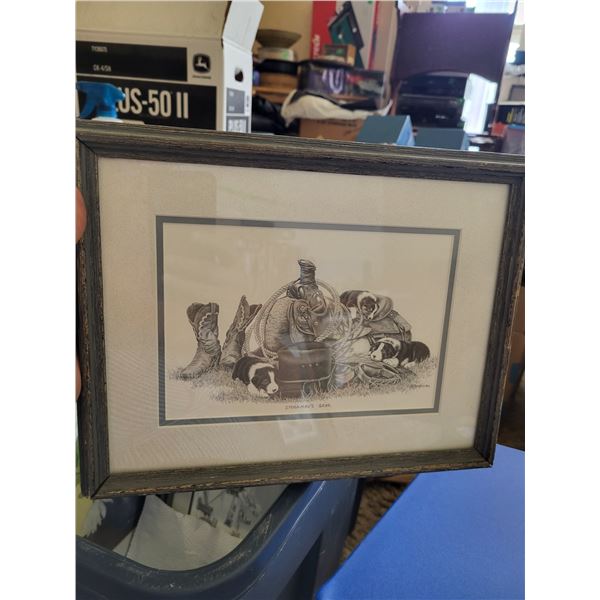 Bernie Brown "Stockman's Gear" Framed and Matted