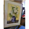 Image 1 : G Sjostrom Floral Picture (unsure of medium or if a print), Framed and Matted