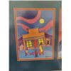 Image 2 : Ted Harrison Double Framed and Matted Prints - "Cheery Meetings" & "Call to Adventure"