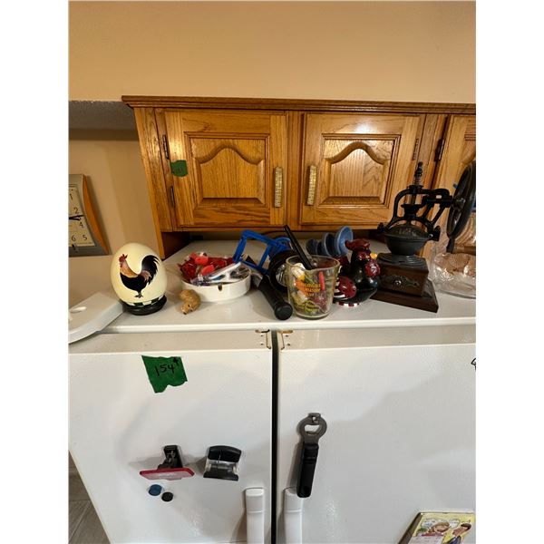 All Contents On and On Top of the Fridge