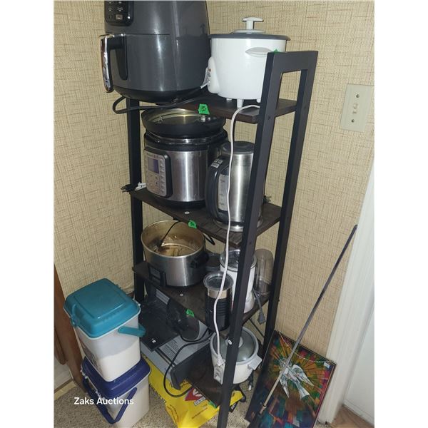 New 4 Shelf Stand + Contents on the Floor - Stand Measures 22x12x54"