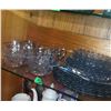 Image 1 : Contents of Shelf - Bubble Blue Depression Glass Anchor Hocking Glass Company