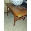 Image 1 : Set of 2 Teak End Tables - Both Measures 19.5x28.75x17.25"