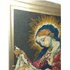 Image 2 : Framed Cross Stitch Embroidered Religous Picture - Measures 18.5x22"
