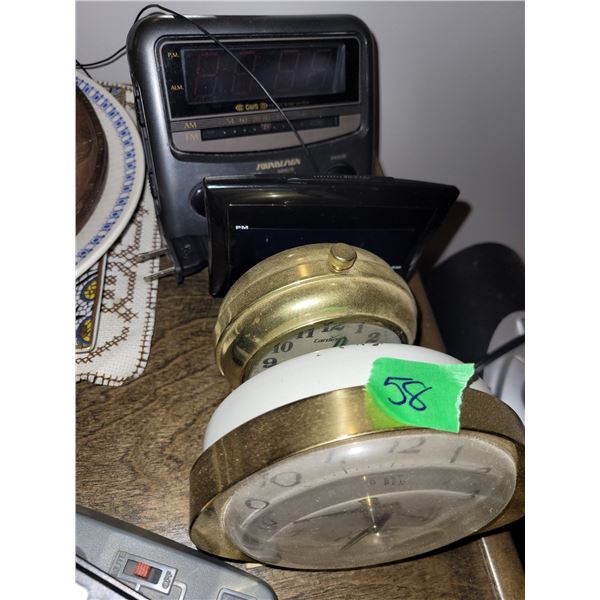 Lot of 4 Clocks - Vintage to Modern - Big Ben Westclox; Cardinal with glow in the dark hands; Westcl