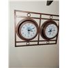 Image 1 : Wall Clock & Temperature Gauge in One - Measures 17x12"