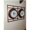Image 4 : Wall Clock & Temperature Gauge in One - Measures 17x12"