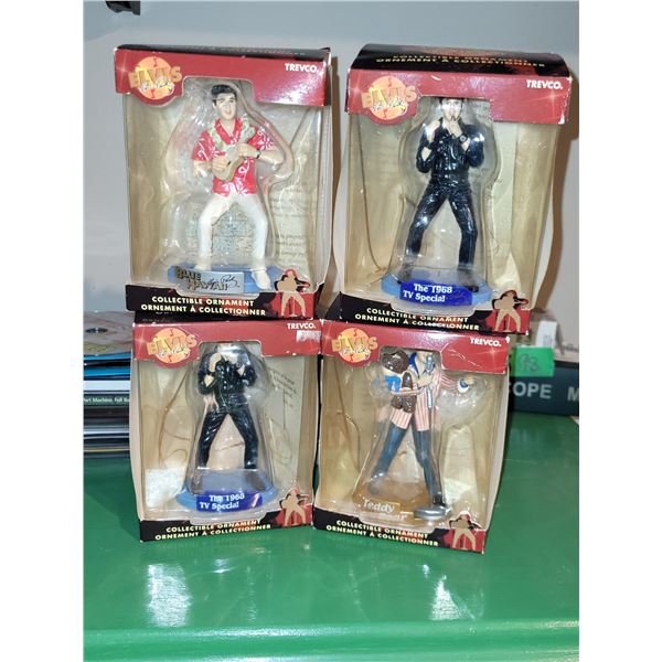 Lot of 4 Elvis Collectible Ornaments in Orginal Boxes