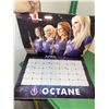 Image 6 : Signed Oilers Octane Calendar + Edmonton Eskimos Blow Horn