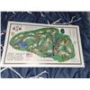 Image 1 : James Patterson Izatt Signed Pine Valley Golf Club Architect Map - Measures 23.5x14"