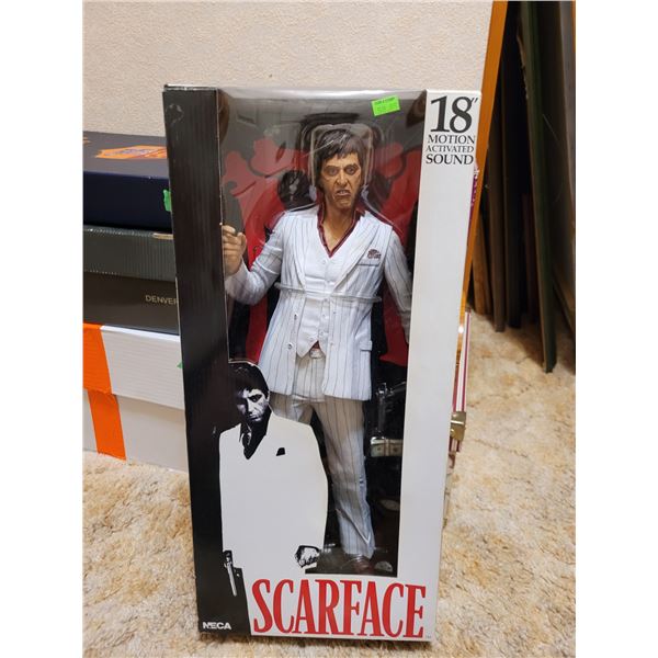 New 18 Inch Scarface Motion Activated Sound Figurine - Collectible