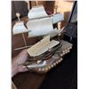 Image 2 : Lot of 2 Vintage Ship Lamps - Untested and may need to piece a sail or 2 back on, they are very deli