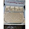 Image 2 : In Box, Set of 4 Crystal Informal Snack Set - Plates & Mugs