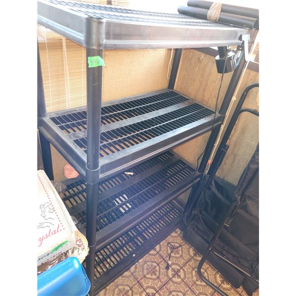 Plastic 4 Shelf with Extra Legs - Measures 35x17x54"