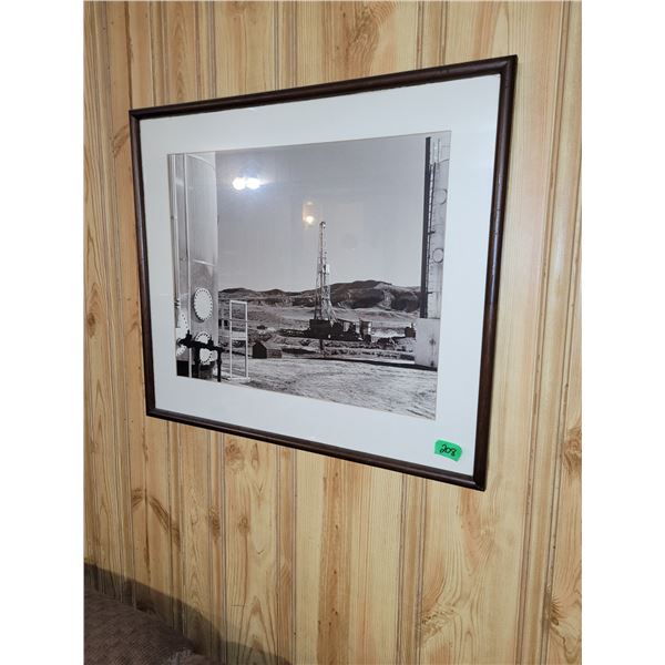 Lot of 3 Framed Print Pictures, Including Oil Rig & S.S. Klondike Nubmered Print