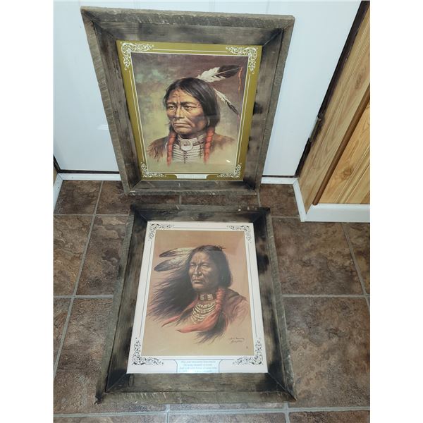 Lot of 2 Vintage Bill Hampton Framed Prints - Both Measure 20x24.5"