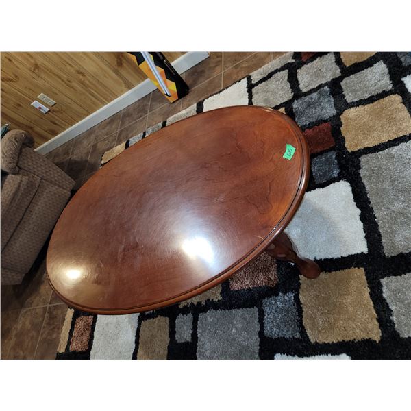 Set of 3: Vintage Coffee Table 45x27x16", Rectangle End Table 20x26x21", Oval Side Table 24x21.5"