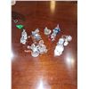 Image 1 : Nice Lot Crystal Miniature Statues - Some are Swarovski, many are broken and will need repair