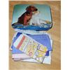 Image 1 : Vintage Bluebird Confectionary Tin with 1940s/1950s Napkins Hankies