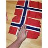 Image 2 : Pair of 2 Vintage maybe Antique Norway Flags - possilby linen