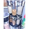 Image 3 : Knife Block with Contents, 12 Piece Spice Rack, Himalyan Salt & Pepper Grinder + Coffee Filters