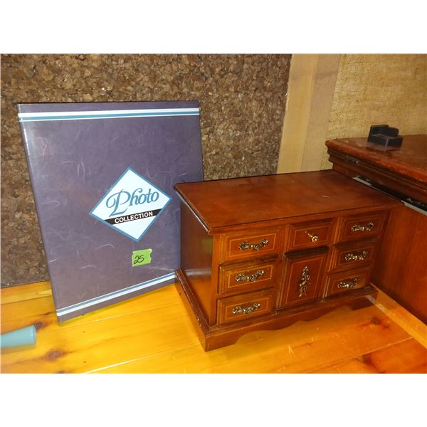 Wooden Musical Gunther Mele Jewellery Box, Plays "Love Story", Made in Japan