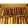 Image 3 : Box Full Of Rolls of Pennies - Copper, US and Canada - 4 Deep
