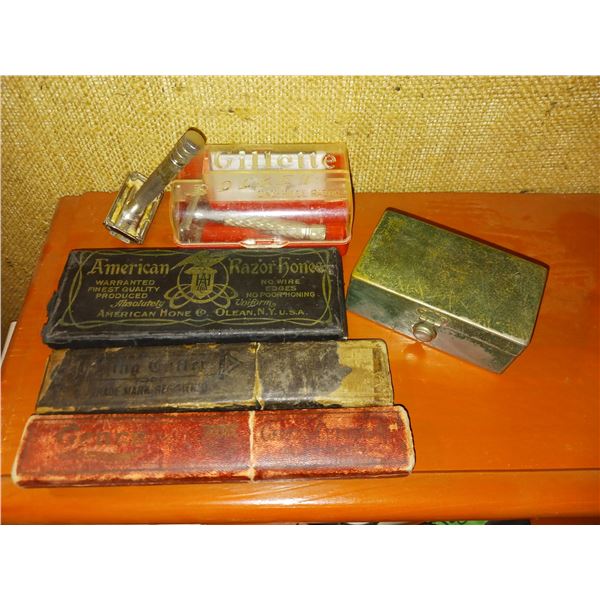 Lot Of Antique & Vintage Razors, 3 Straight Razors & 3 Double Edge Safety Razors