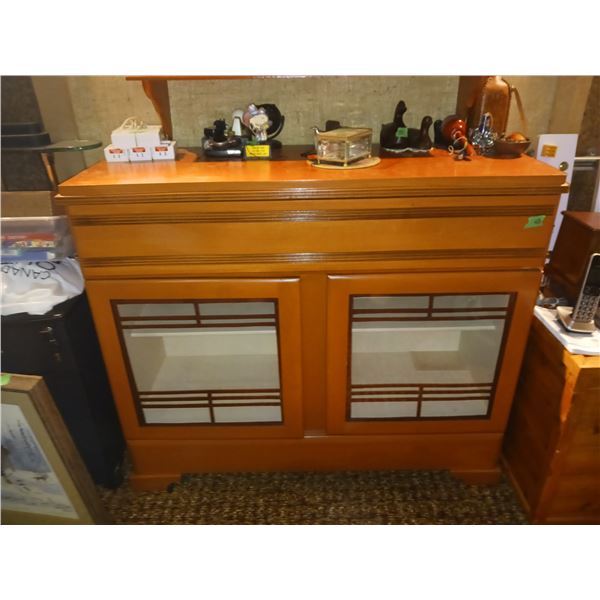 Beautiful Wooden and Glass Sideboard