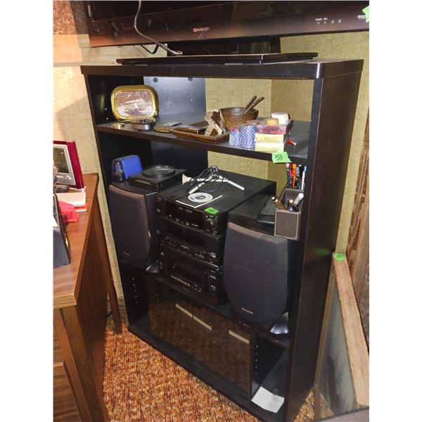 Vintage Black Stereo Cabinet