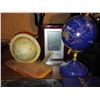 Image 3 : Various Lot of Estate Items - Small Gemstone Globe + Globe on Stand (missing Pen) + Boxed Pen Set ++