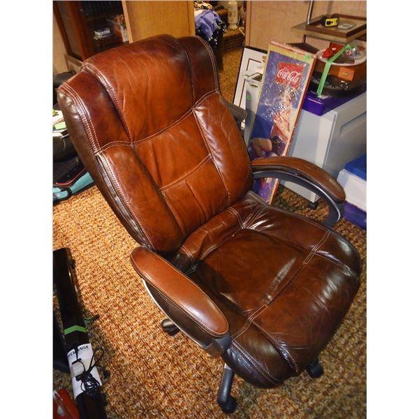 Leather Office Chair *As Is* Damaged
