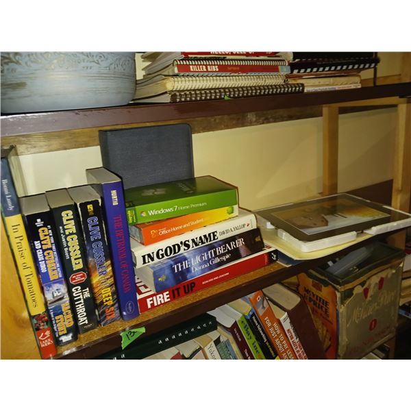 Shelf Of Books - See Photos for Titles + John Deere Print & Canada Charter of Rights