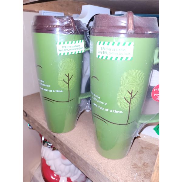 Lot of 2 New Tim Hortons Refillable Travller Cups