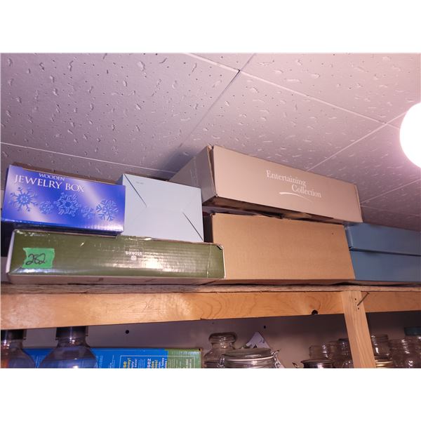 Lot of Boxes (some new) Items - Jewellery Box, Party Lite, Stokes ++