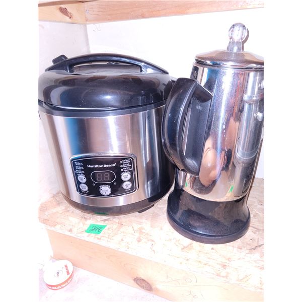 Hamilton Beach Rice Cooker + Electric Coffee Percolator