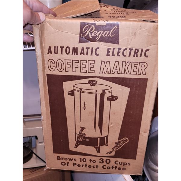 Vintage Regal Automatic Electric Coffee Maker With Org Box