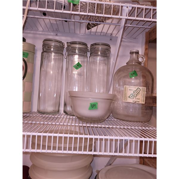 Lot of Various Vintage Glass Items - C Plus Syrup Jug +