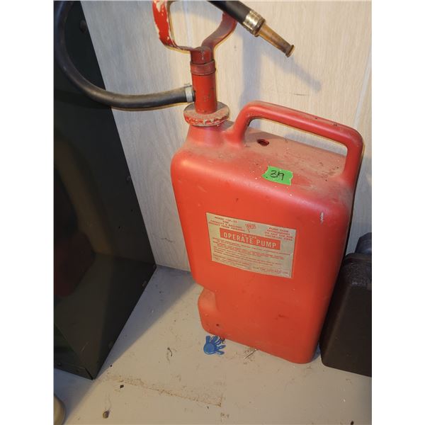 Vintage Pump Tank Fire Extinguiser - Model FTP-25