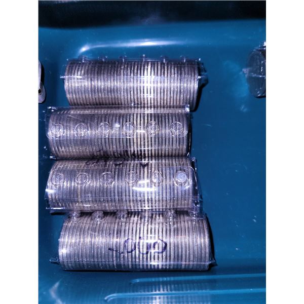 Lot of 4 Rolled Quarters - Unknown Dates and Varieties