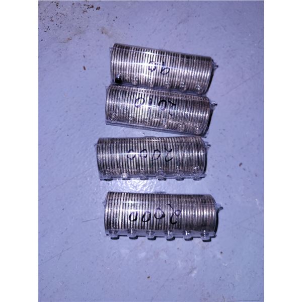 Lot of 4 Rolled Quarters - Unknown Dates and Varieties