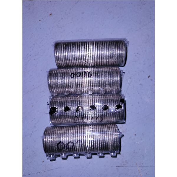 Lot of 4 Rolled Quarters - Unknown Dates and Varieties