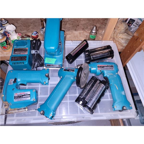 Lot of Makita Battery Operated Tools - with Batteries & Charger