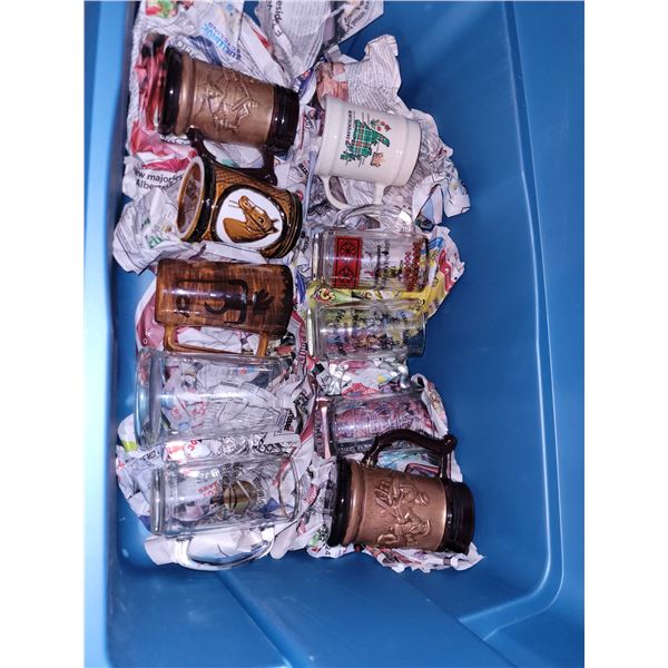 Tote of Collectible Vintage Beer Steins