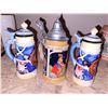 Image 1 : Lot of 3 Vintage Beer Steins