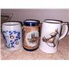 Image 1 : Lot of 3 Vintage Beer Steins